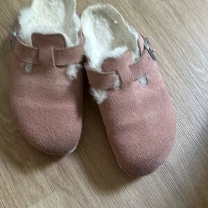 Birkenstock Dusty Rose Boston Sherling